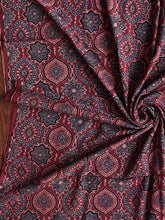 Load image into Gallery viewer, Ajrakh Cotton Fabric 7 - Hand Block Print Natural Dye Yardage