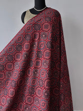 Load image into Gallery viewer, Ajrakh Cotton Fabric 7 - Hand Block Print Natural Dye Yardage