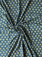 Load image into Gallery viewer, Ajrakh Cotton Fabric 8 - Hand Block Print Natural Dye Yardage