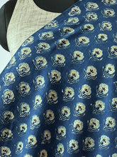 Load image into Gallery viewer, Ajrakh Cotton Fabric 8 - Hand Block Print Natural Dye Yardage