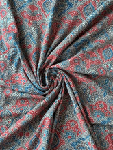 Load image into Gallery viewer, Ajrakh Cotton Fabric 9 - Hand Block Print Natural Dye Yardage
