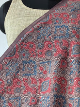 Load image into Gallery viewer, Ajrakh Cotton Fabric 9 - Hand Block Print Natural Dye Yardage