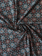 Load image into Gallery viewer, Ajrakh Cotton Fabric 10 - Hand Block Print Natural Dye Yardage