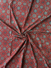 Load image into Gallery viewer, Ajrakh Cotton Fabric 11 - Hand Block Print Natural Dye Yardage