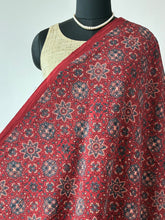 Load image into Gallery viewer, Ajrakh Cotton Fabric 11 - Hand Block Print Natural Dye Yardage