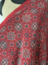 Load image into Gallery viewer, Ajrakh Cotton Fabric 11 - Hand Block Print Natural Dye Yardage