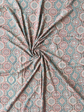 Load image into Gallery viewer, Ajrakh Cotton Fabric 12 - Hand Block Print Natural Dye Yardage