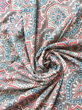 Load image into Gallery viewer, Ajrakh Cotton Fabric 12 - Hand Block Print Natural Dye Yardage