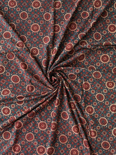 Load image into Gallery viewer, Ajrakh Cotton Fabric 13 - Hand Block Print Natural Dye Yardage