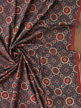 Load image into Gallery viewer, Ajrakh Cotton Fabric 13 - Hand Block Print Natural Dye Yardage