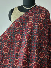 Load image into Gallery viewer, Ajrakh Cotton Fabric 13 - Hand Block Print Natural Dye Yardage
