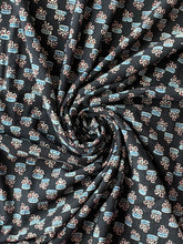 Load image into Gallery viewer, Ajrakh Cotton Fabric 14 - Hand Block Print Natural Dye Yardage