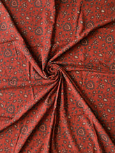 Load image into Gallery viewer, Ajrakh Cotton Fabric 15 - Hand Block Print Natural Dye Yardage