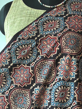 Load image into Gallery viewer, Ajrakh Cotton Fabric 16 - Hand Block Print Natural Dye Yardage