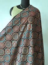 Load image into Gallery viewer, Ajrakh Cotton Fabric 16 - Hand Block Print Natural Dye Yardage