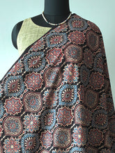 Load image into Gallery viewer, Ajrakh Cotton Fabric 16 - Hand Block Print Natural Dye Yardage