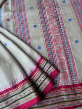 Load image into Gallery viewer, Karvati Kinar Vidarbha Tussar Jaala Palla Saree