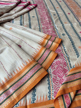 Load image into Gallery viewer, Karvati Kinar Vidarbha Tussar Jaala Palla Saree