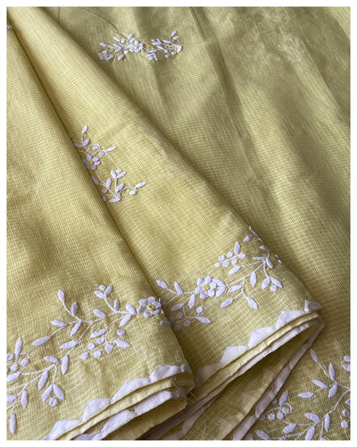 Appliqué Kota Cotton Saree