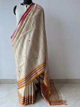 Load image into Gallery viewer, Karvati Kinar Vidarbha Tussar Jaala Palla Saree