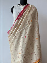 Load image into Gallery viewer, Karvati Kinar Vidarbha Tussar Jaala Palla Saree