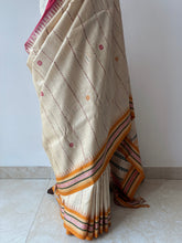 Load image into Gallery viewer, Karvati Kinar Vidarbha Tussar Jaala Palla Saree