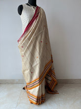 Load image into Gallery viewer, Karvati Kinar Vidarbha Tussar Jaala Palla Saree