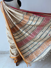 Load image into Gallery viewer, Karvati Kinar Vidarbha Tussar Jaala Palla Saree