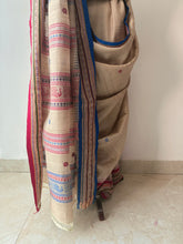 Load image into Gallery viewer, Karvati Kinar Vidarbha Tussar Jaala Palla Saree