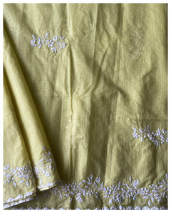 Appliqué Silk-Cotton Saree