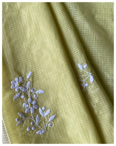 Appliqué Silk-Cotton Saree