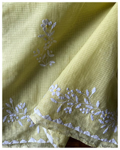 Appliqué Silk-Cotton Saree