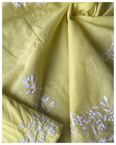 Appliqué Silk-Cotton Saree