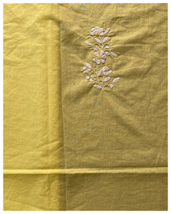 Appliqué Silk-Cotton Saree