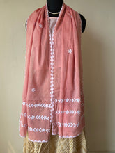 Load image into Gallery viewer, Pink Appliqué Salem Cotton Stole