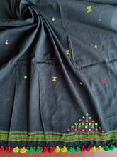 Load image into Gallery viewer, Bhujodi Kala Cotton Blouse Piece (Black)