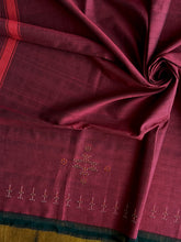 Load image into Gallery viewer, Tangaliya Cotton Blouse piece (Maroon)