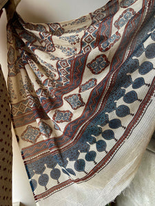 Ajrakh Kota Doria Saree