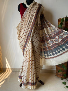 Ajrakh Kota Doria Saree