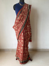 Load image into Gallery viewer, Block-Printed Silk-Cotton Saree