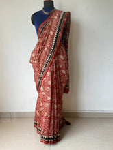 Load image into Gallery viewer, Block-Printed Silk-Cotton Saree