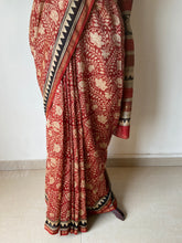 Load image into Gallery viewer, Block-Printed Silk-Cotton Saree