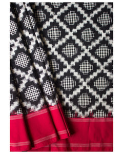 Pochampalli double ikat cotton saree.