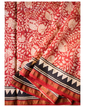 Load image into Gallery viewer, Block-Printed Silk-Cotton Saree