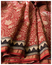 Load image into Gallery viewer, Block-Printed Silk-Cotton Saree