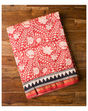 Load image into Gallery viewer, Block-Printed Silk-Cotton Saree