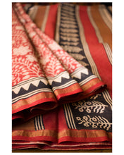 Load image into Gallery viewer, Block-Printed Silk-Cotton Saree