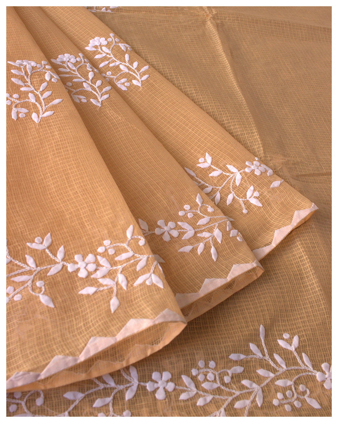 Appliqué Kota Doria Saree