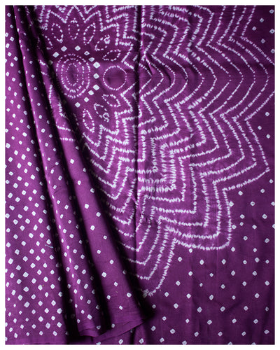 Bandhani Shibori Silk-Cotton Saree