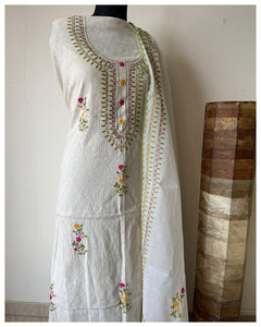 Appliqué Kurta-Dupatta Set